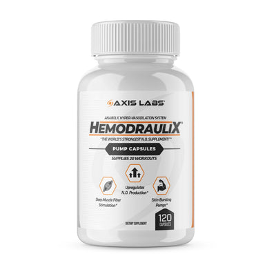 HemodrauliX Pump Capsules 20 Workouts Axis Labs arginine, nitric oxide, pump